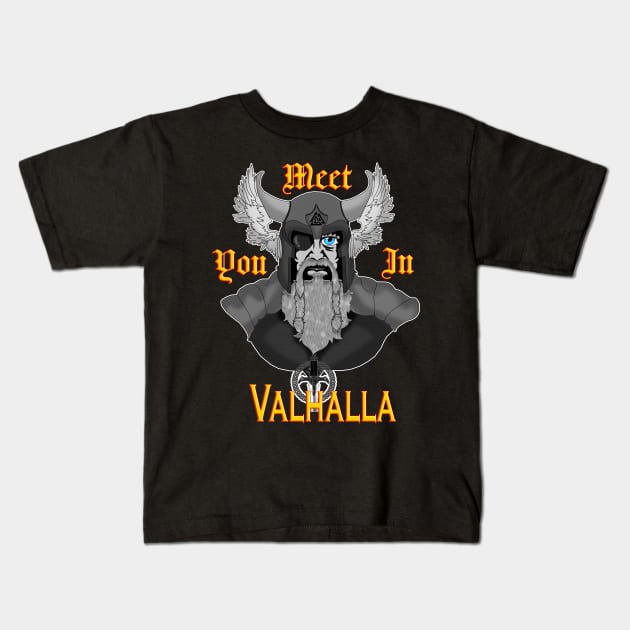 In Valhalla Kids T-Shirt by lytebound